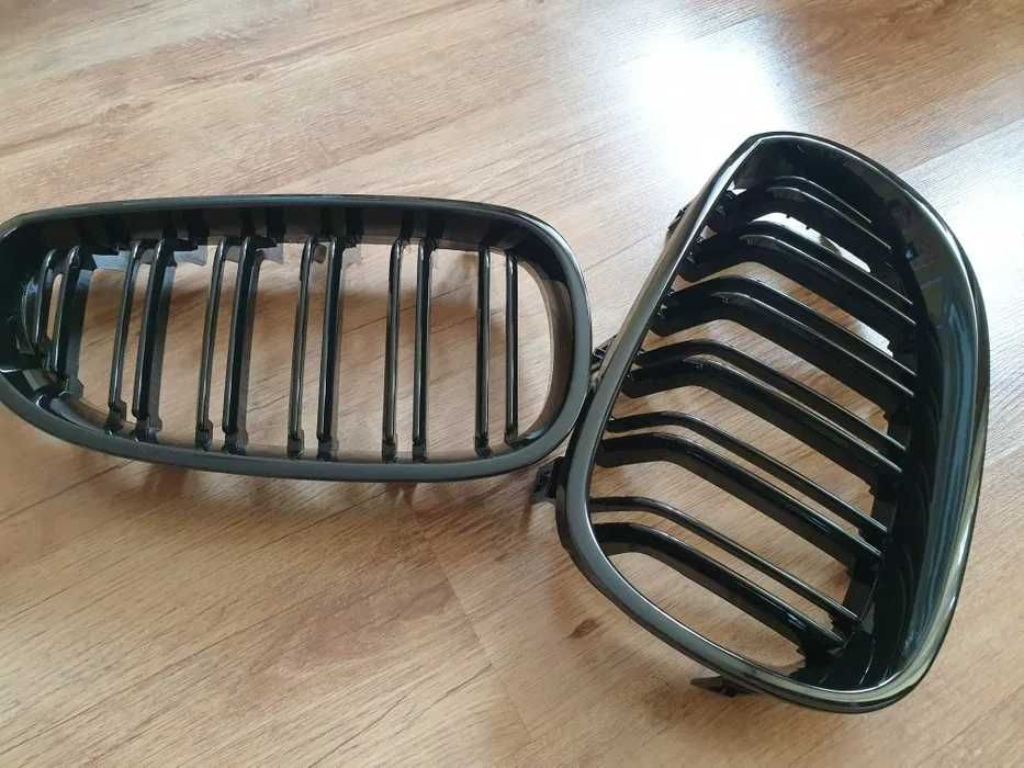Grile nari duble Bmw e60,e61 negru lucios