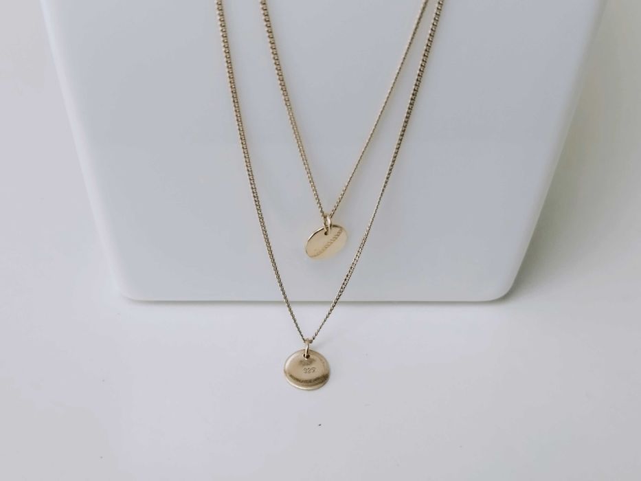 Lant Colier dublu argint 925 placat cu aur