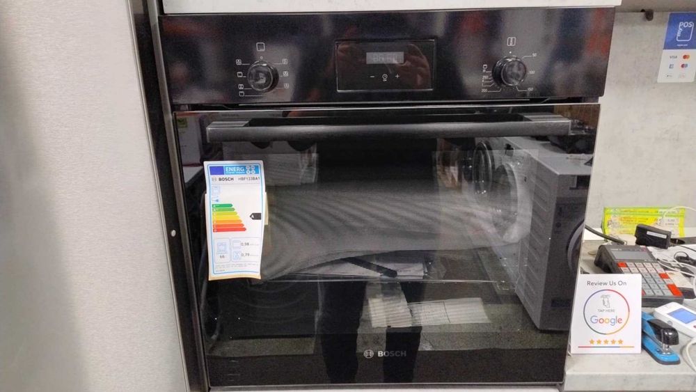 Нова черна Фурна за вграждане Bosch-Бош  3D конвекция  EcoClean