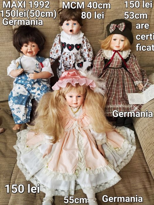 Păpuși bebeluși porțelan