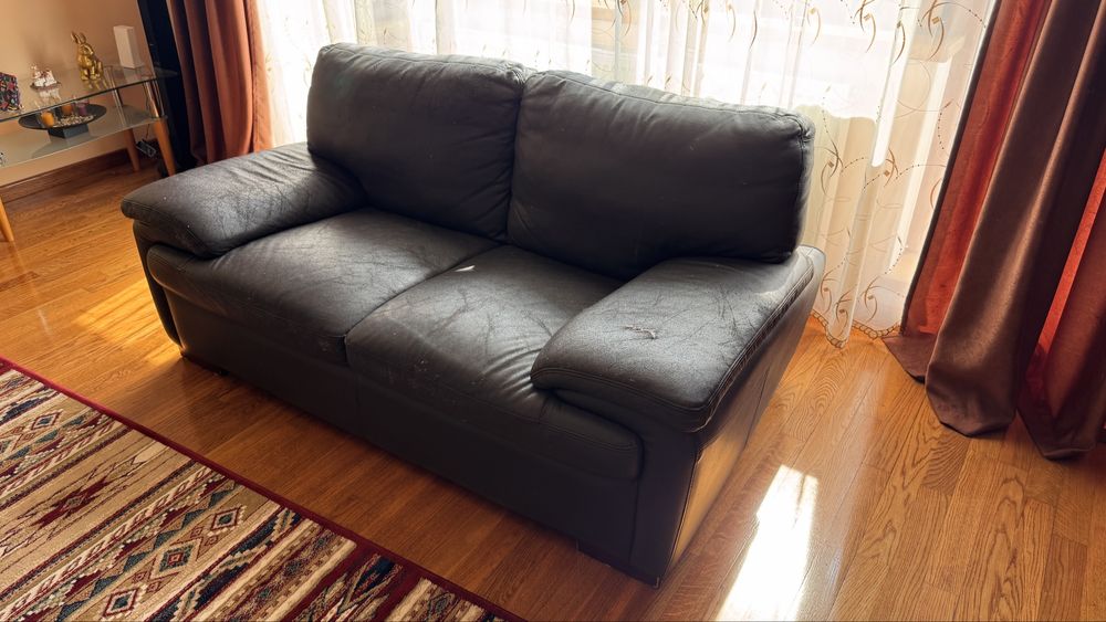 Set 2 canapele cu 2 lucuri piele ecologica