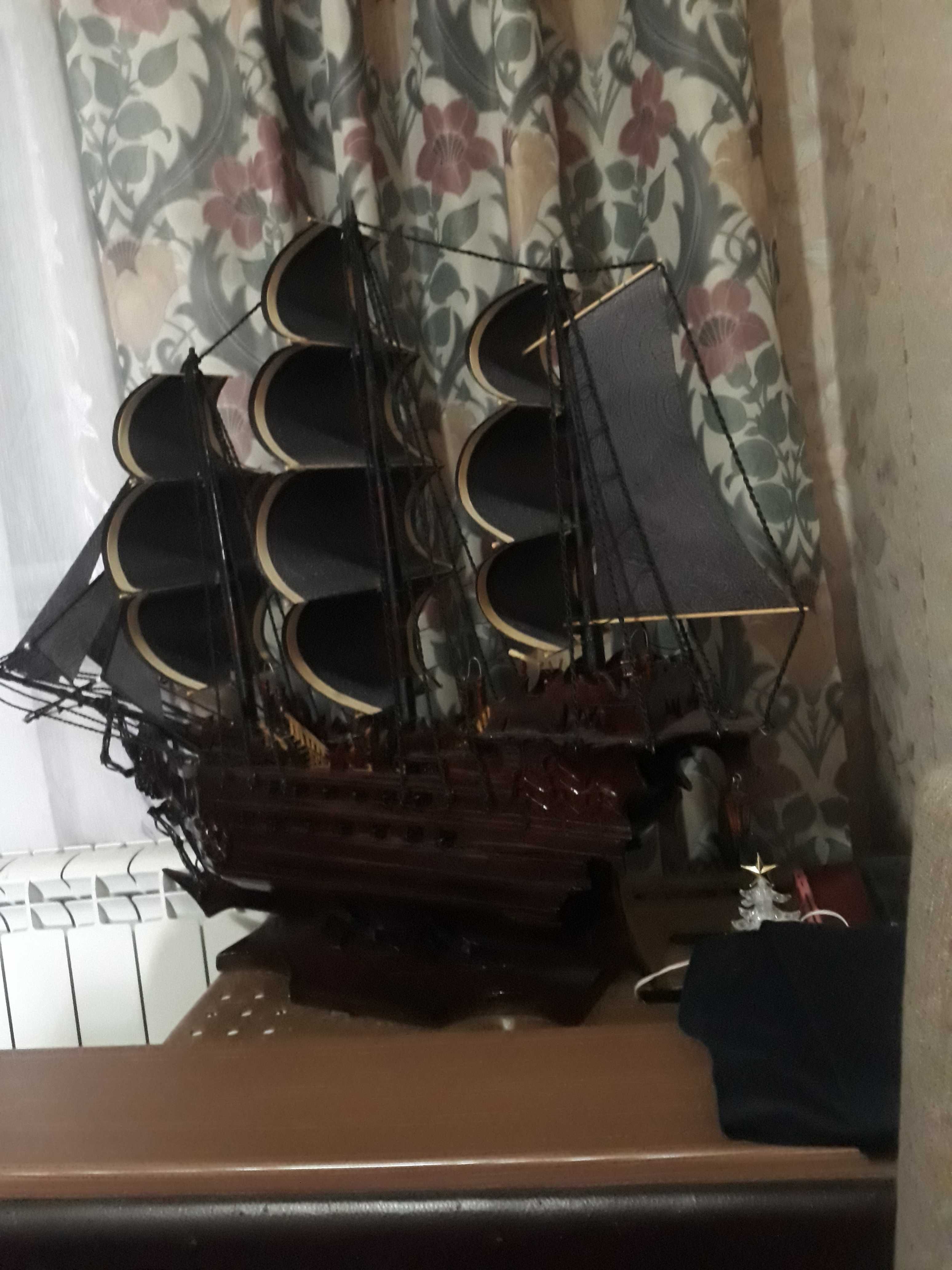 Корабль пиратский ручной работы