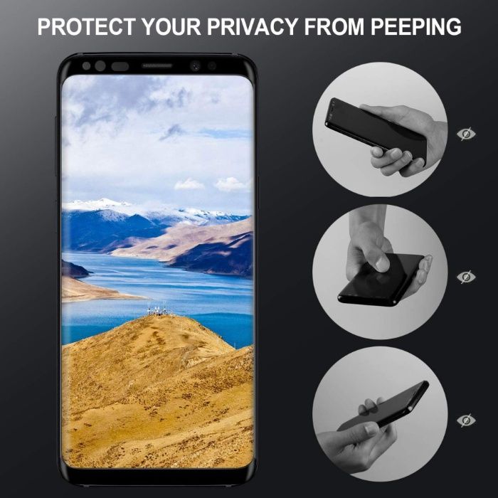 Husa Samsung Galaxy S8 Magnetica cu spate din sticla + folie privacy