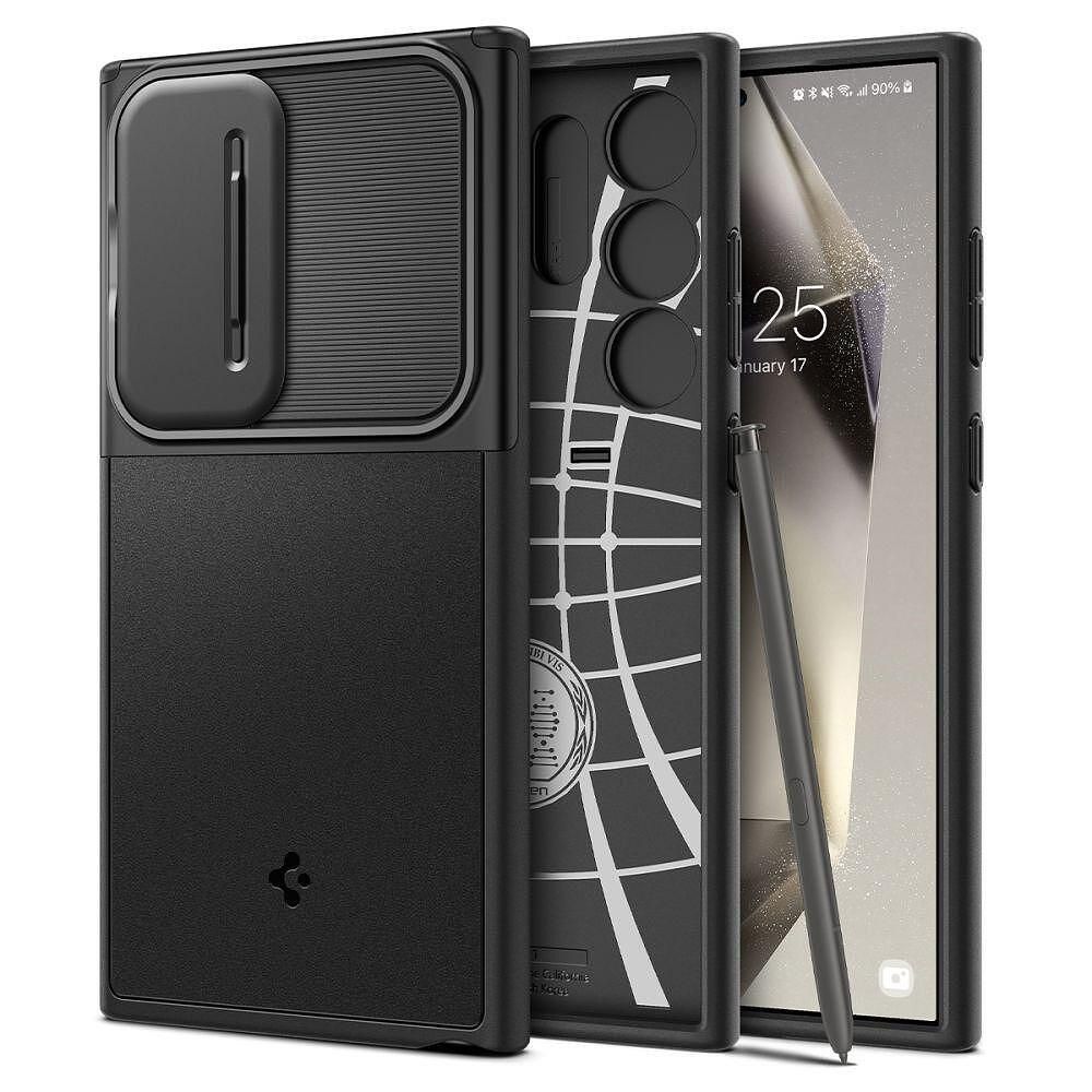 Кейс spigen optic armor за samsung galaxy s24 ultra black