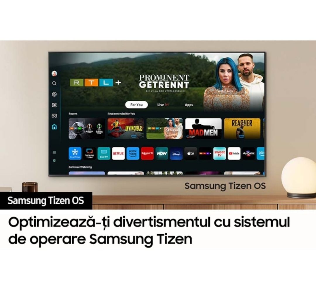 Televizor SAMSUNG LED 43DU7172, 108 cm, Smart, 4K Ultra HD, Clasa G