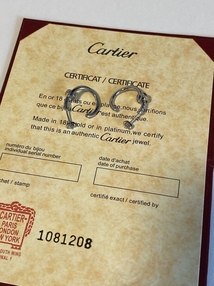 Cercei Cartier Cui Aur Alb 750