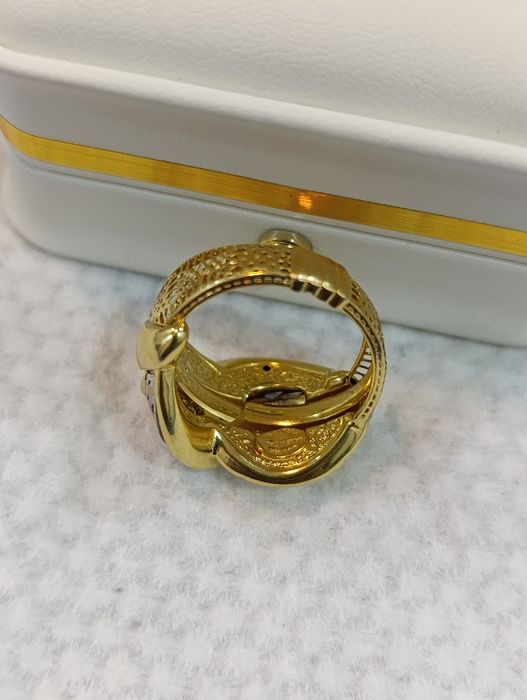 Итальянская золотая кольцо, Graziella Проба 585, вес 4,04гр,размер 19