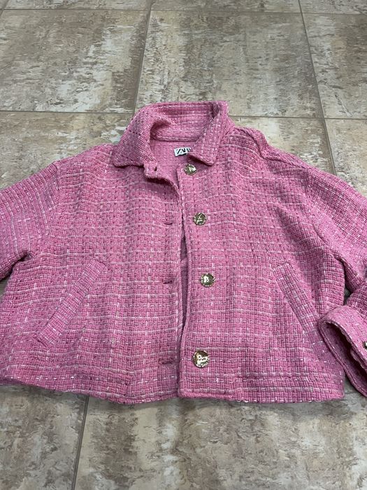 Tweed розово сако Zara