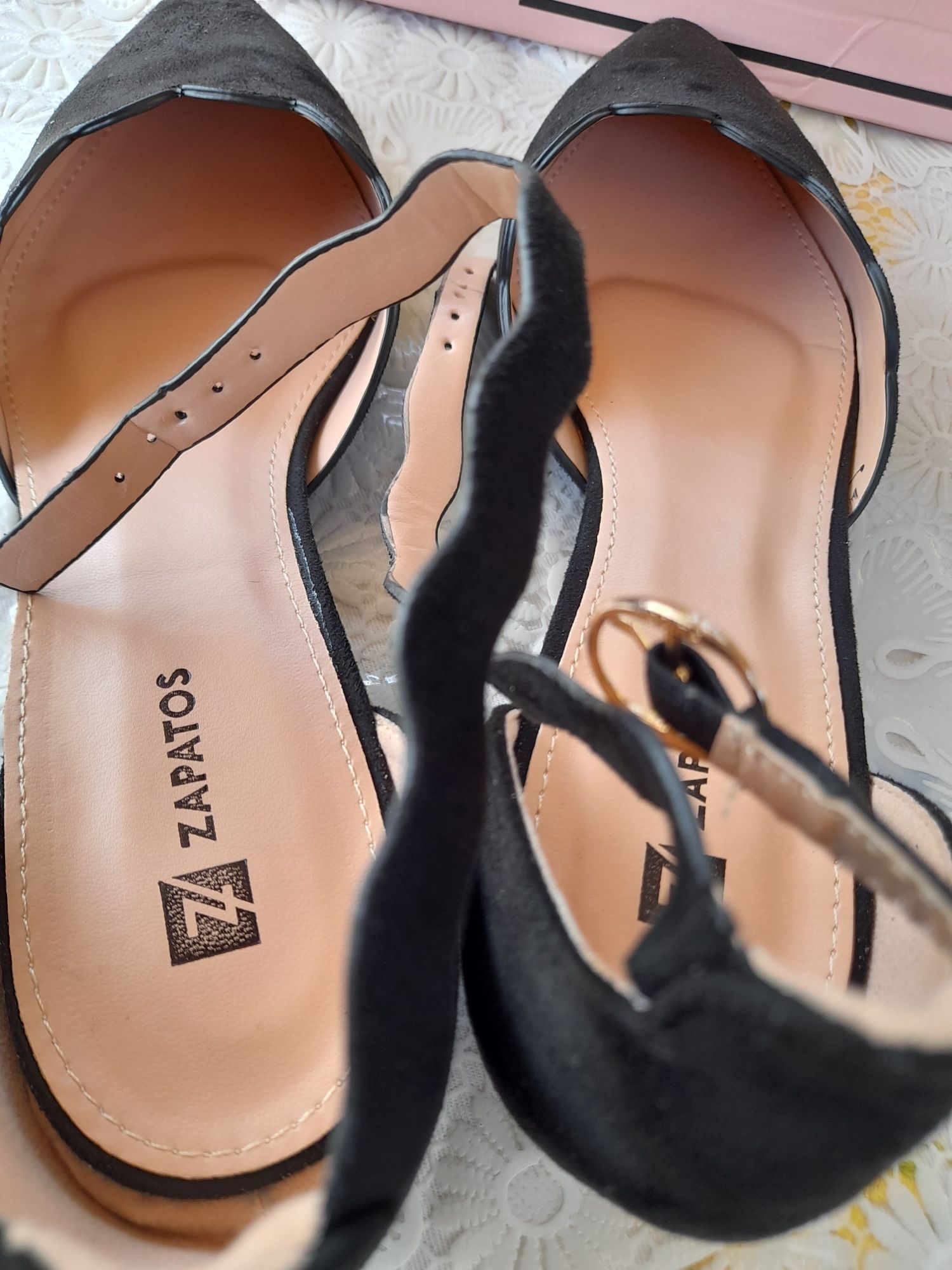 Zapatos pantofi dama negri 39EU