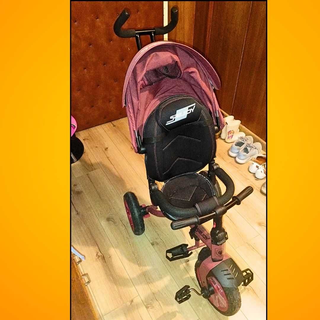 Детска Premium Триколка LORELLI  360° SPEEDY AIR YELLOW BLACK
