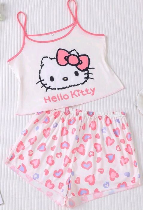 Pijama Hello kitty sanrio superba maieu si pantaloni scurti
