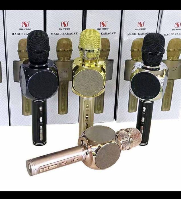 Микрофон колонка караоке беспроводной микрофон с динамиком