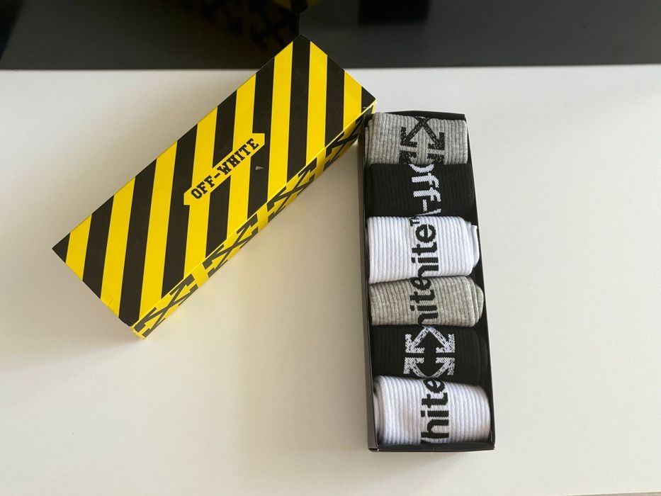 Sosete Off-White Set de 6 Calitate Superioara