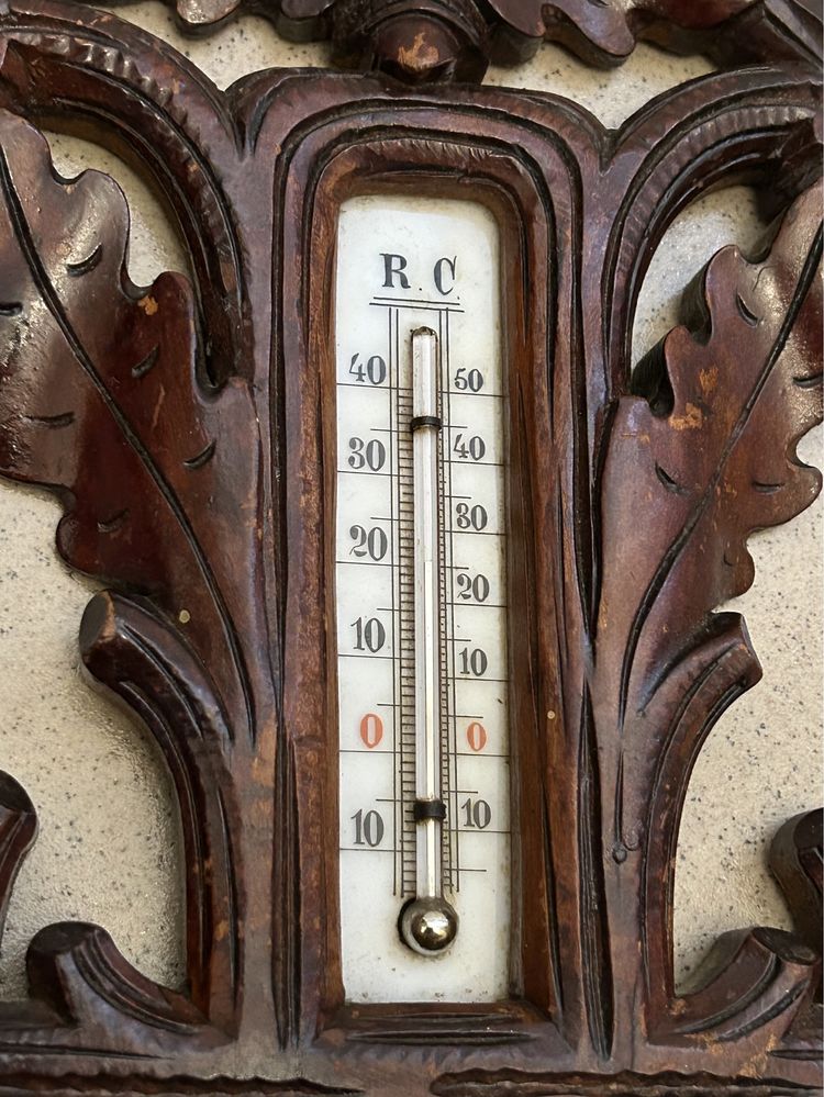 Doua barometre vechi cu termometru