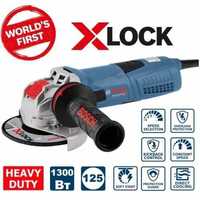 Угловая шлифмашина BOSCH GWX 13-125 S с системой X-LOCK.