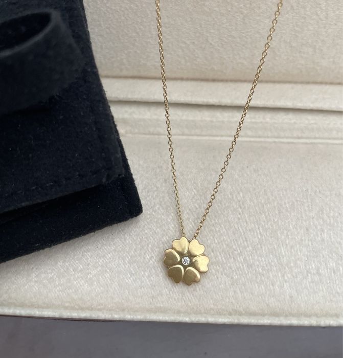 Золотая Цепочка Подвеска Tiffany&Go с бриллиантом Оригинал