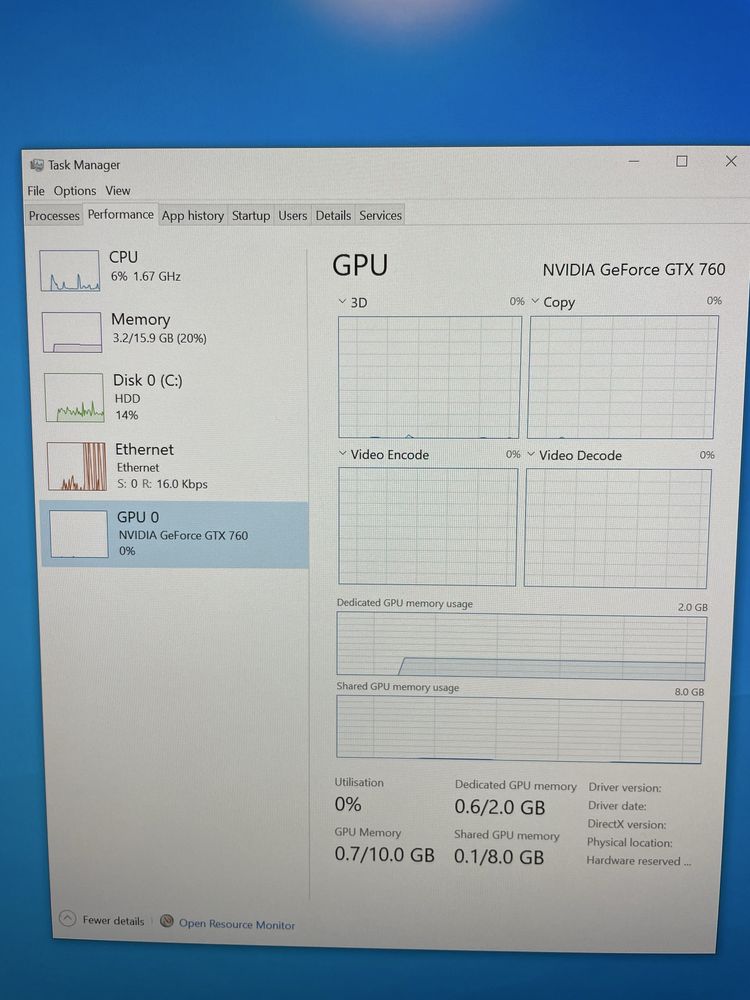 PC i5-4440, 16 GB RAM, GTX760