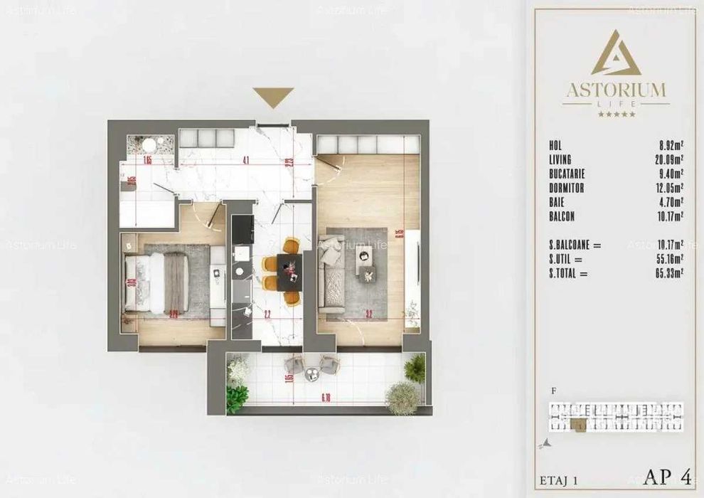 Apartament 2 Camere Moderne în Complex Rezidențial de Lux Comision 0%