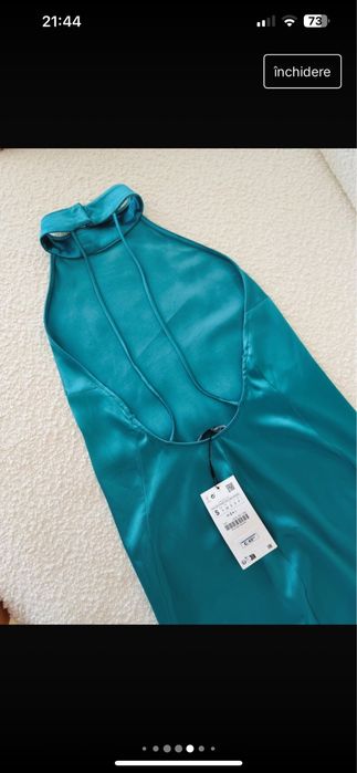 Rochie zara cu saptele gol si franjuri NOUA