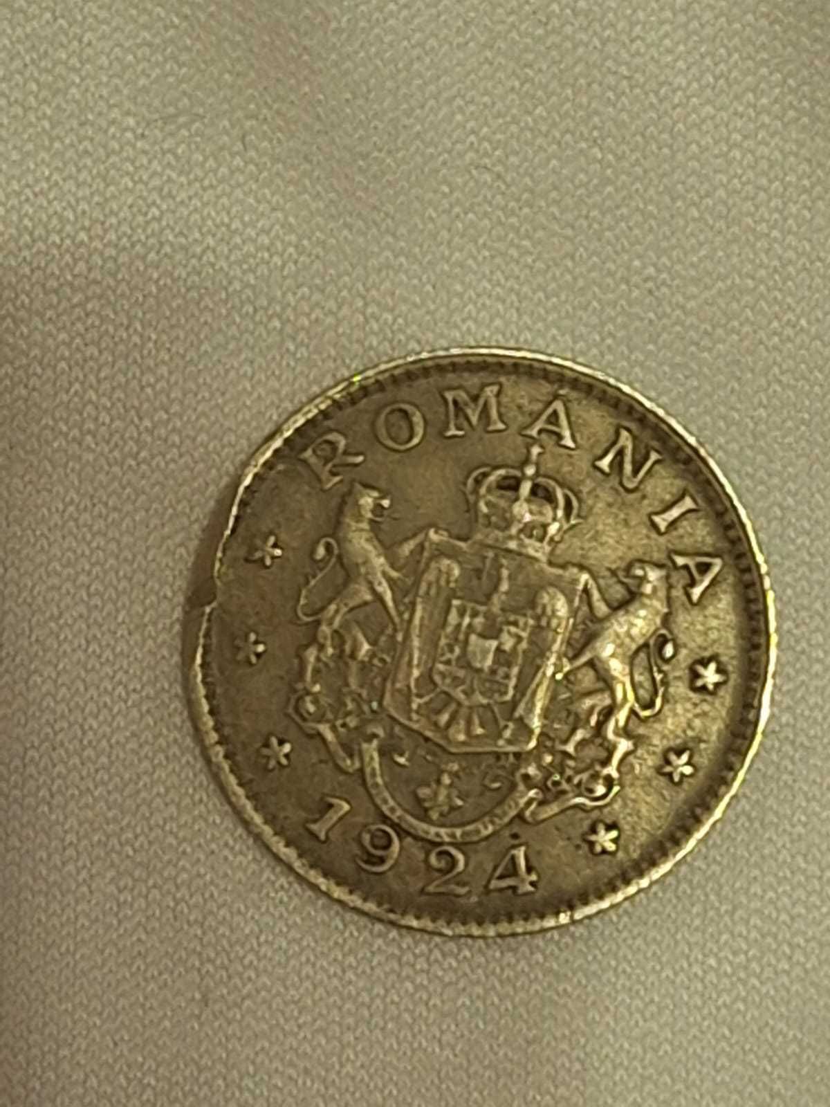 Vand moneda de 1 leu  anul 1924