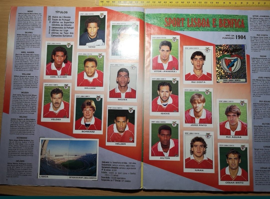 Panini album complet Portugalia 1993 Timofte 94 Timișoara 93 FC Porto