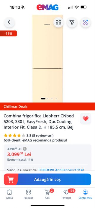 Frigider Liebherr bej