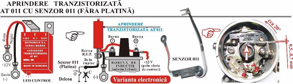 Aprindere electronica fara platina Dacia 1300, Aro10, Renault 5, R12