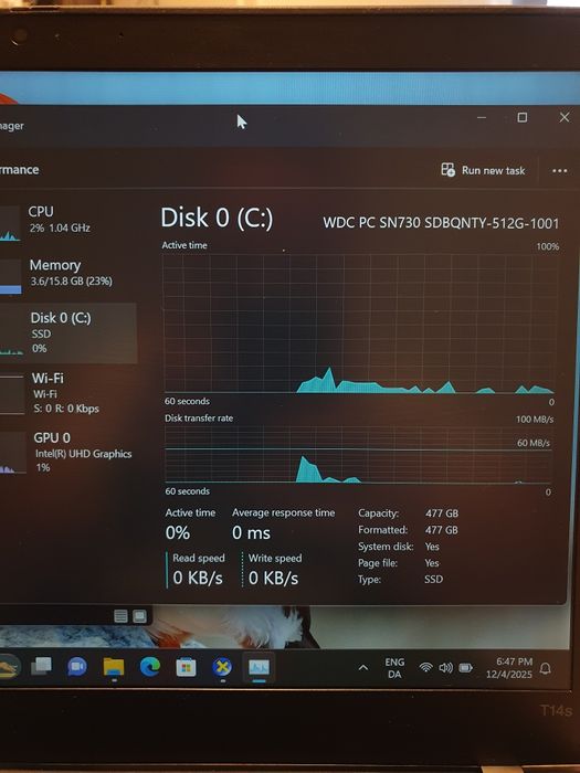 Lenovo Thinkpad T14s, Ecran 14"FHD,Cpu i5,Ram 16gb, SSD 512gb, Win 11