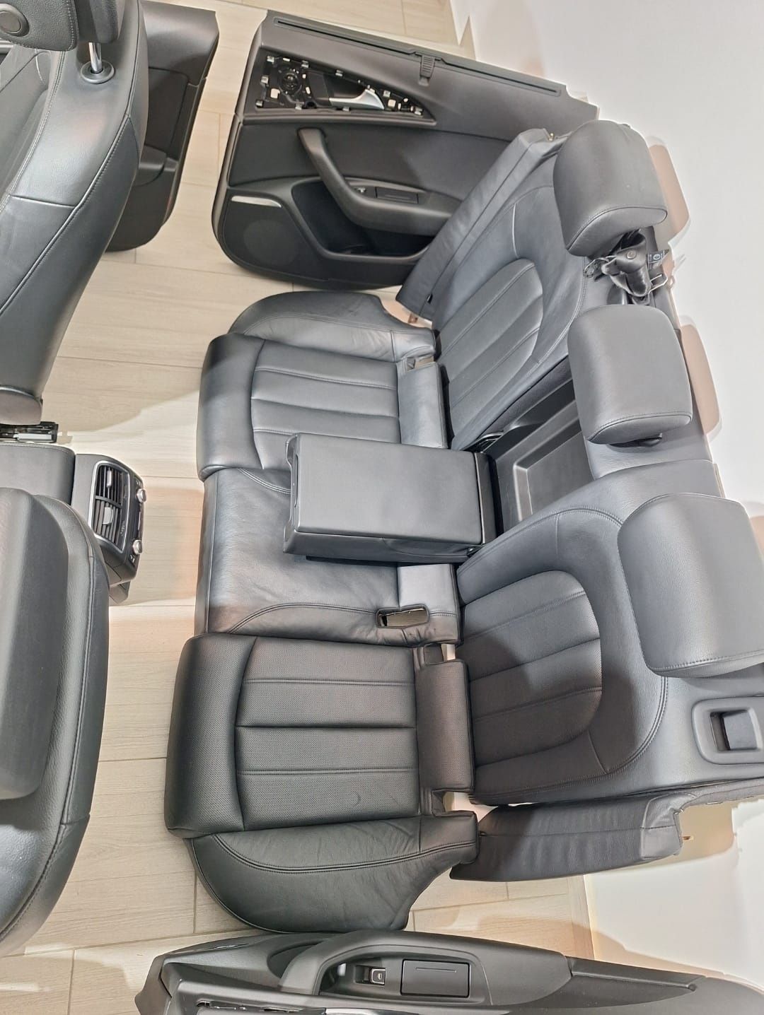 Interior piele Audi A6 4G C7 scaune fata spate tapiterii ventilatie