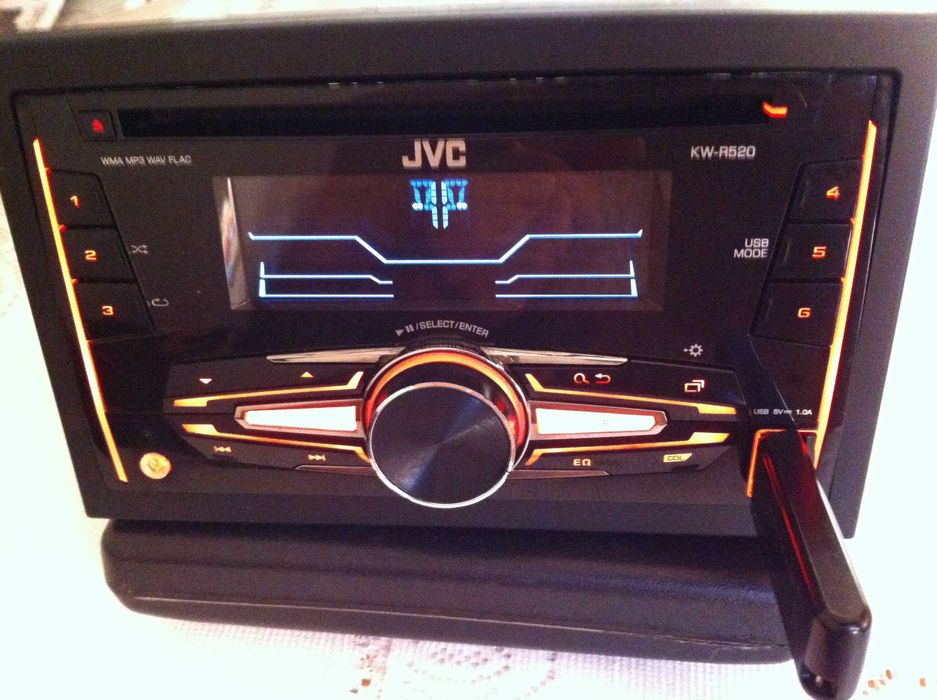 Radio CD JVC KW-R520  USB AUX Android  subwoofer control, (statie