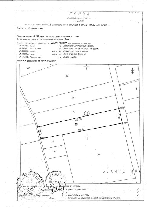 Парцел 9,2 дка. с.Близнаци - с лице на ГЛАВЕН ПЪТ