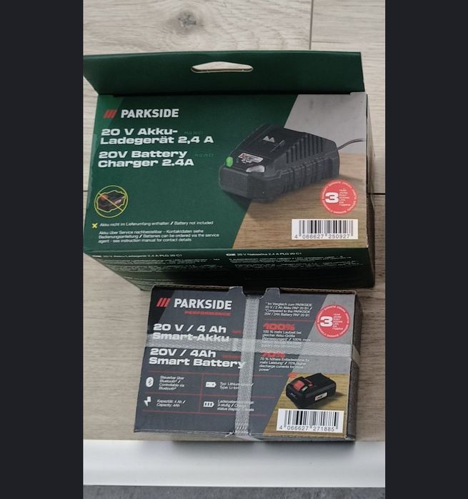 Acumulator parkside Smart 20 v 4Amperi și încărcătoare
