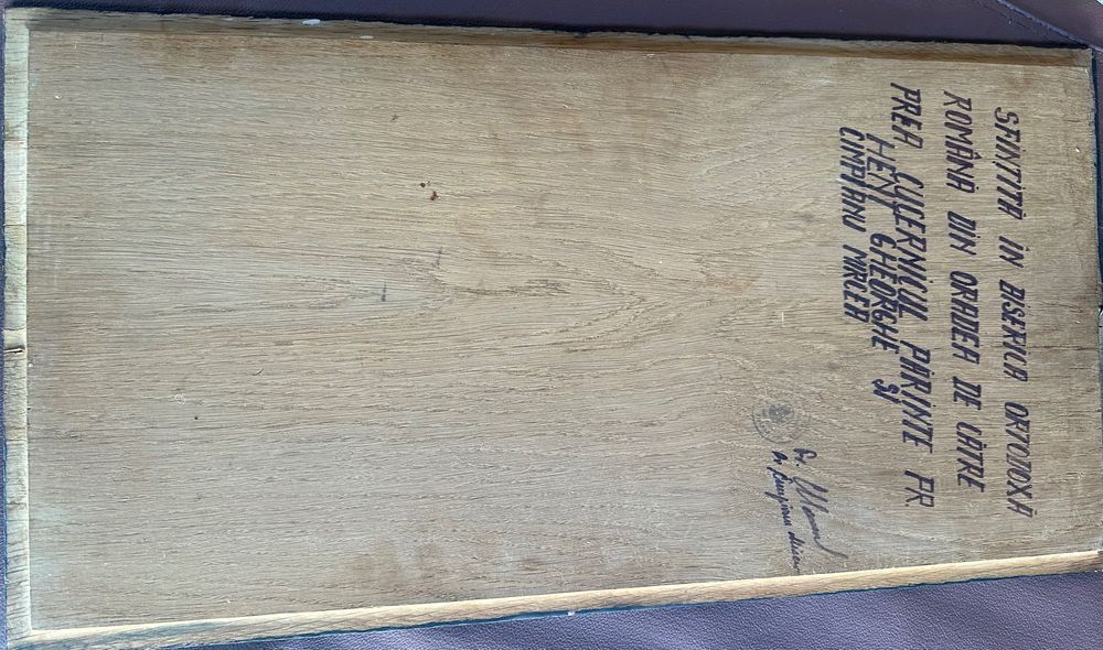 Vând Icoană pictată pe lemn - ,,Judecata de Apoi” mărime (60x34) cm