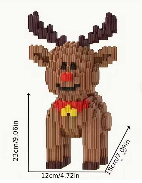 Set de blocuri de constructie Ren de Craciun