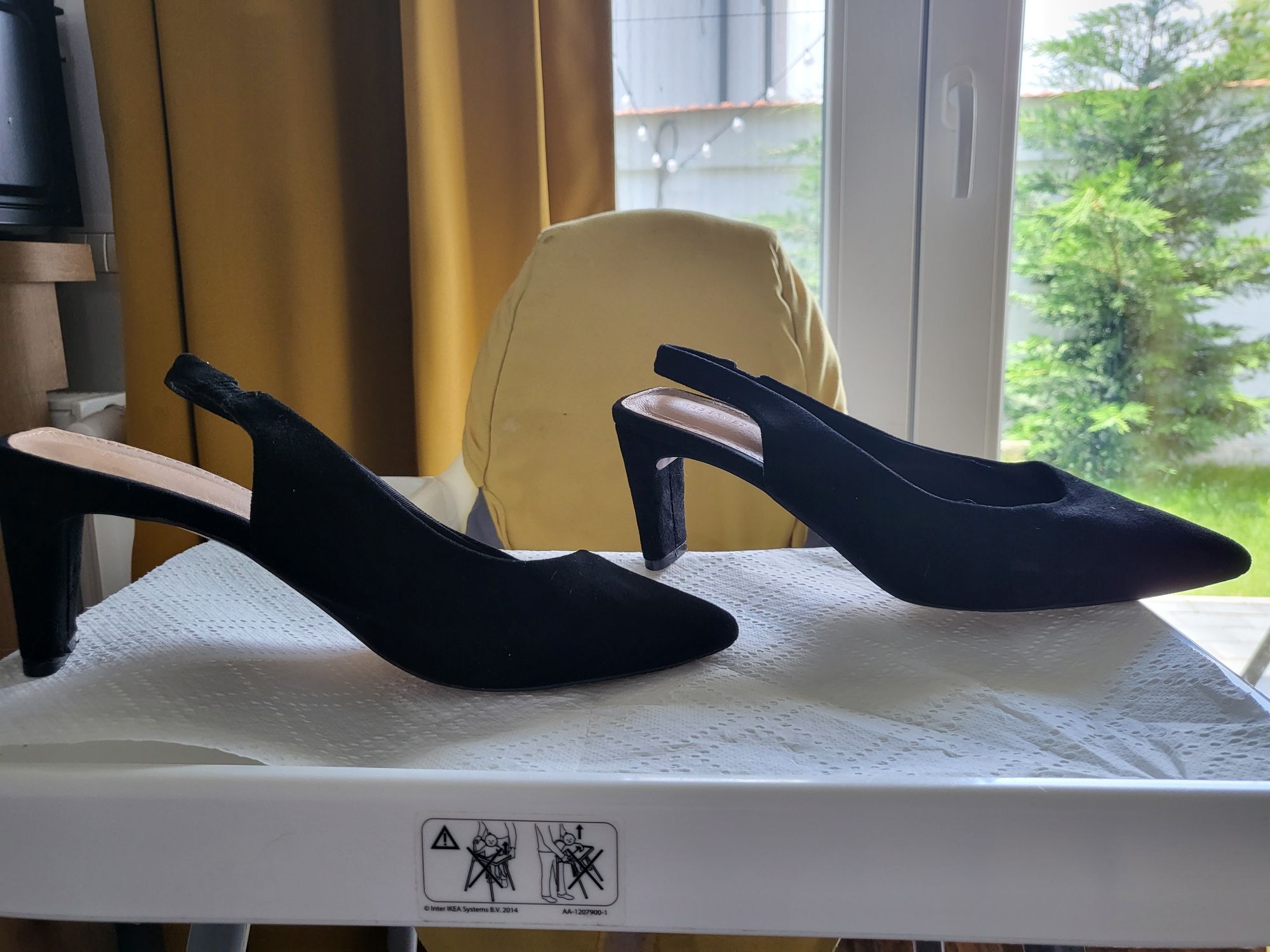 Pantofi velur Reserved negri - 38