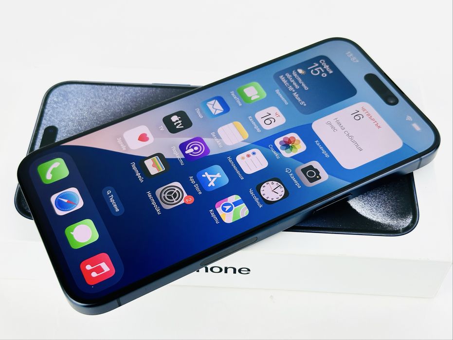 iPhone 15 Pro Max 256GB Blue Titanium USA! 92% Батерия! Гаранция!