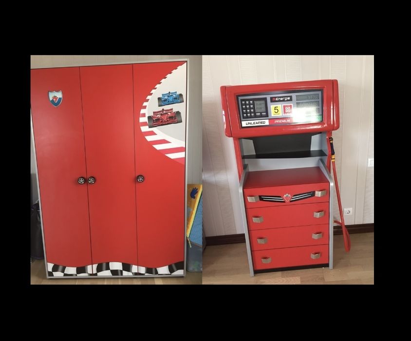 Комплект детской мебели Cilek: шкаф и комод-бензоколонка