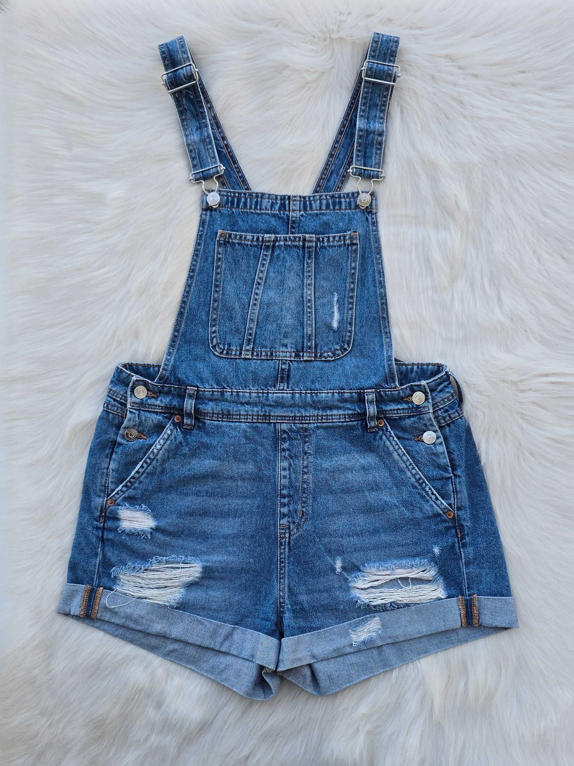 Дамски дънков гащеризон H&M  L-XL