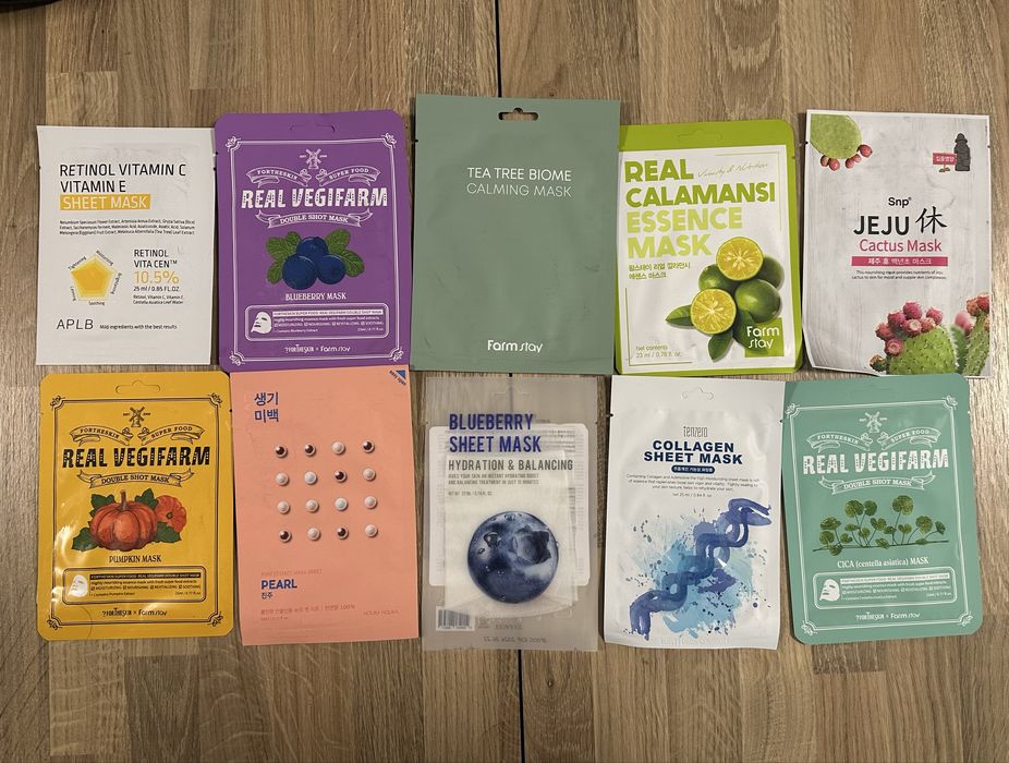 10 корейски шийт маски