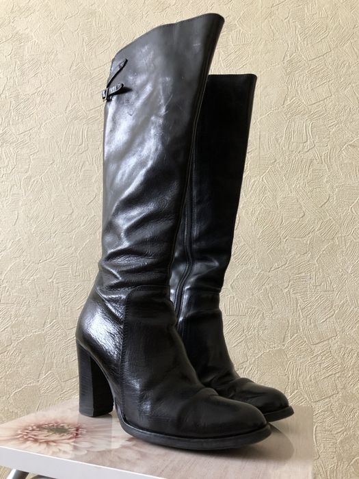 Женские кожаные сапоги (демисезон)