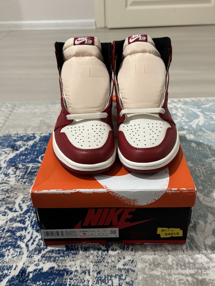 Air Jordan 1 High Chicago Lost and Found 43 номер