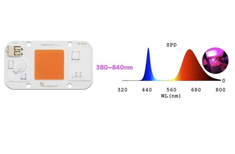 Led 50W AC 220V plante spectru complet 380nm 840nm nu necesita lipire