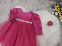 Rochie roz  cu turban