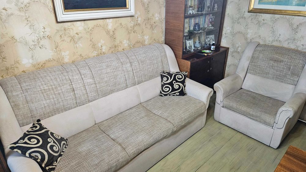 Mobila living canapea si fotoliu ieftin