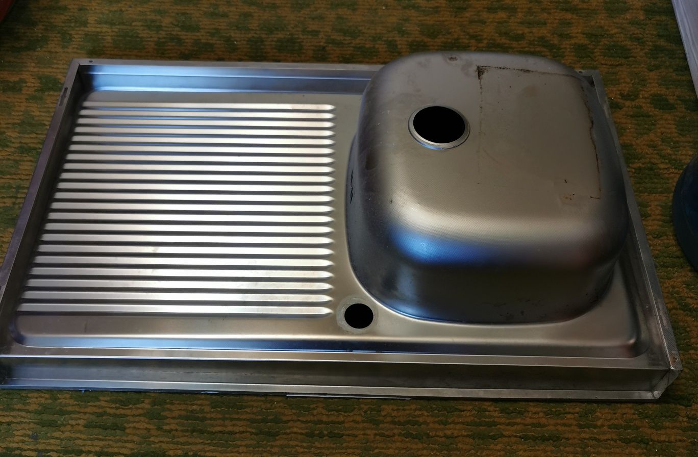 Chiuveta inox, 1 cuva dreapta, pentru masca, 800x500