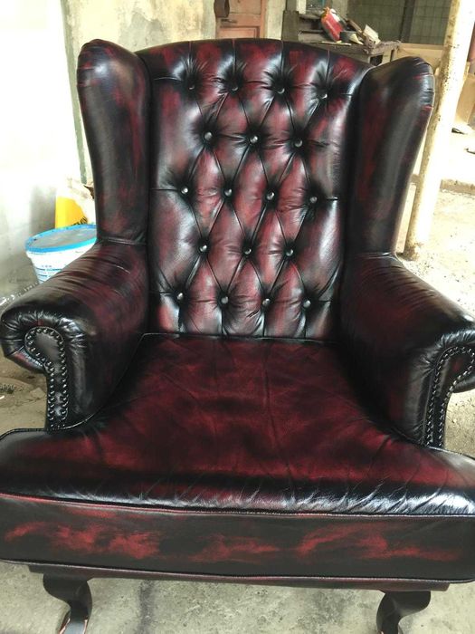 Fotoliu Chesterfield/Oxblood!