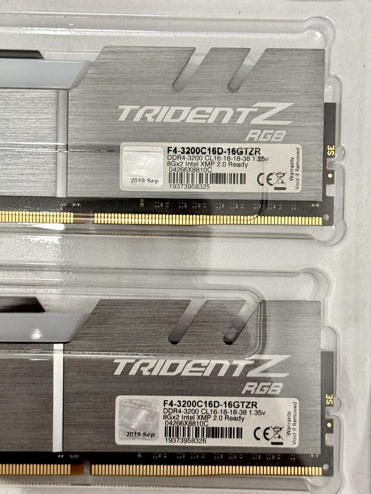 G skill TridentZ RGB 16GB 3200 DDR4 RAM memory