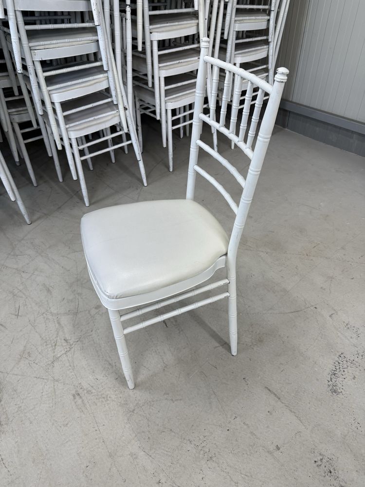 Scaun evenimente chiavari albe  - metalic