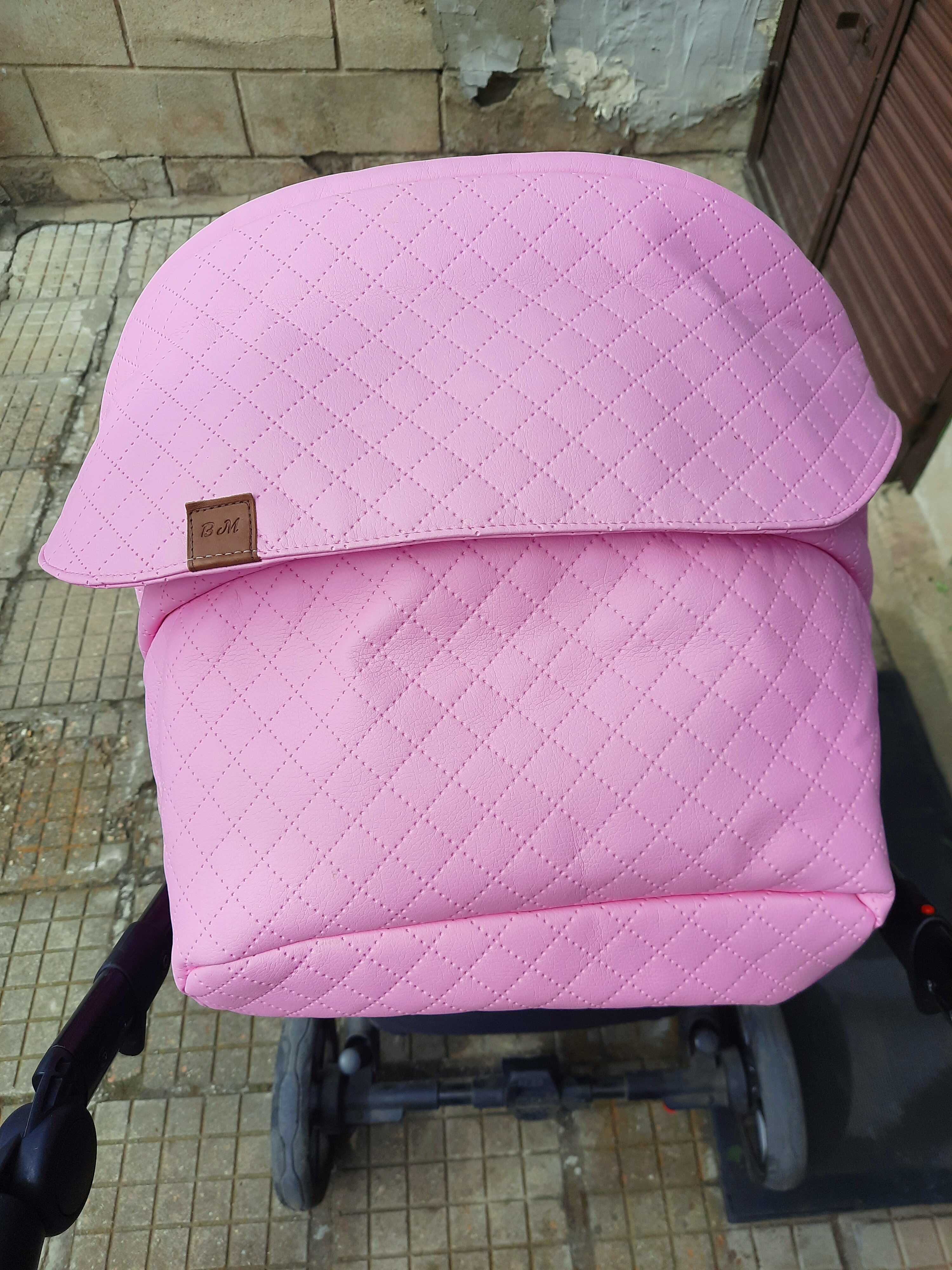 Розова детска количка Baby merc