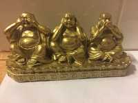 Feng Shui - Buddha Vesel set 3 piese pe postament